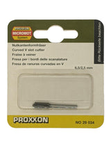 PROXXON Router Bit 6.5/2.5mm Curved V-slot Cutter For Micro Shaper