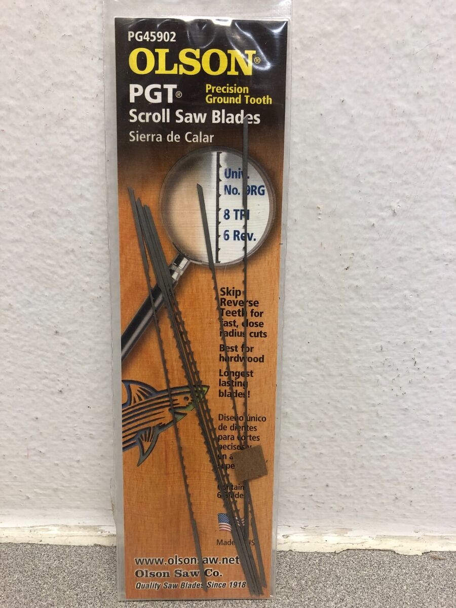 Olson PGT Scroll Saw Reverse Skip 8/6 tpi Blades