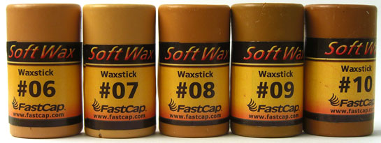 FastCap Set of 20 SoftWax Sticks with Wax Wedge & Buffing Pad in Hard-shell Case