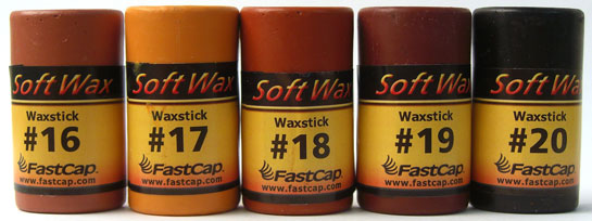 FastCap Set of 20 SoftWax Sticks with Wax Wedge & Buffing Pad in Hard-shell Case